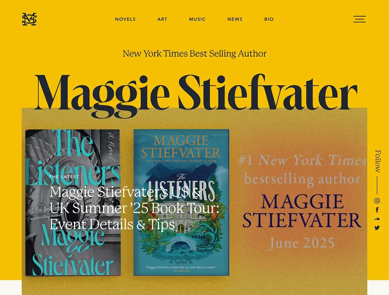 Best Author Website #1 Maggie Stiefvater